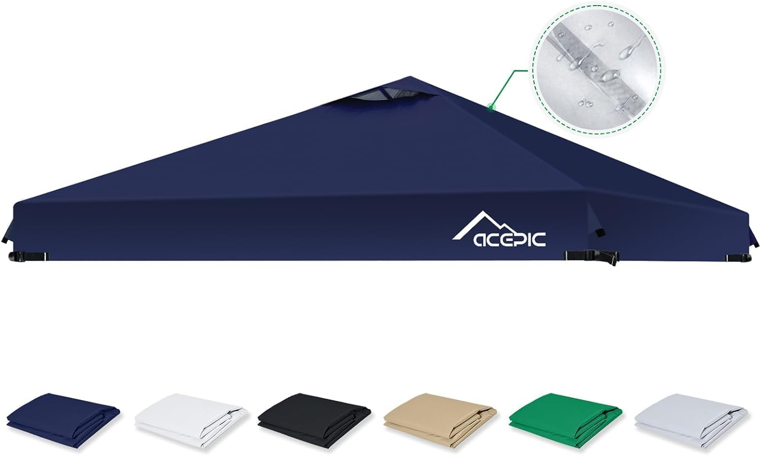 Detalle de Acepic CT1-Navy Blue-AC1 10x10 Canopy Replacement Top with Air Vent