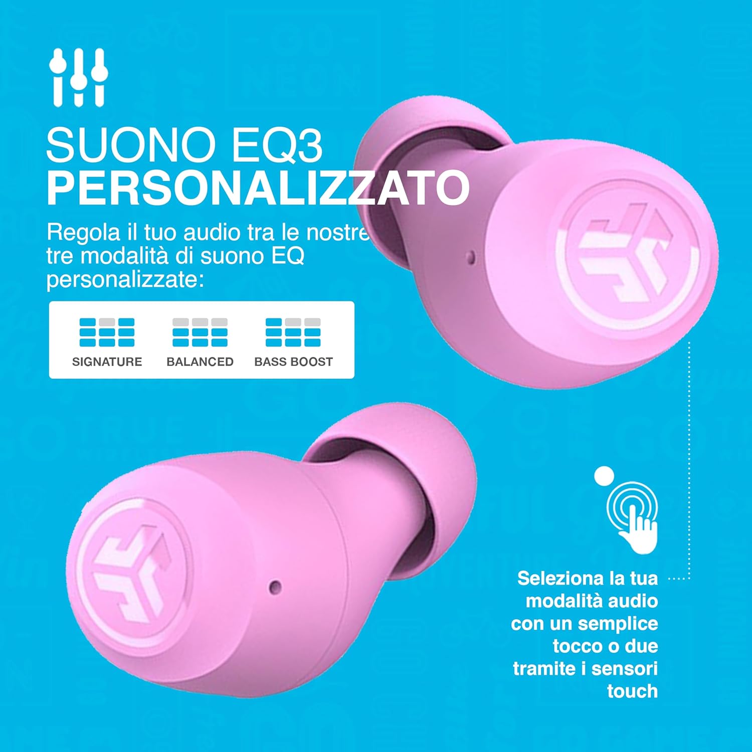 Thumbnail 6 de JLab Go Air Pop+ cuffie Bluetooth True Wireless In-Ear rosa, autonomia fino a 35+ ore