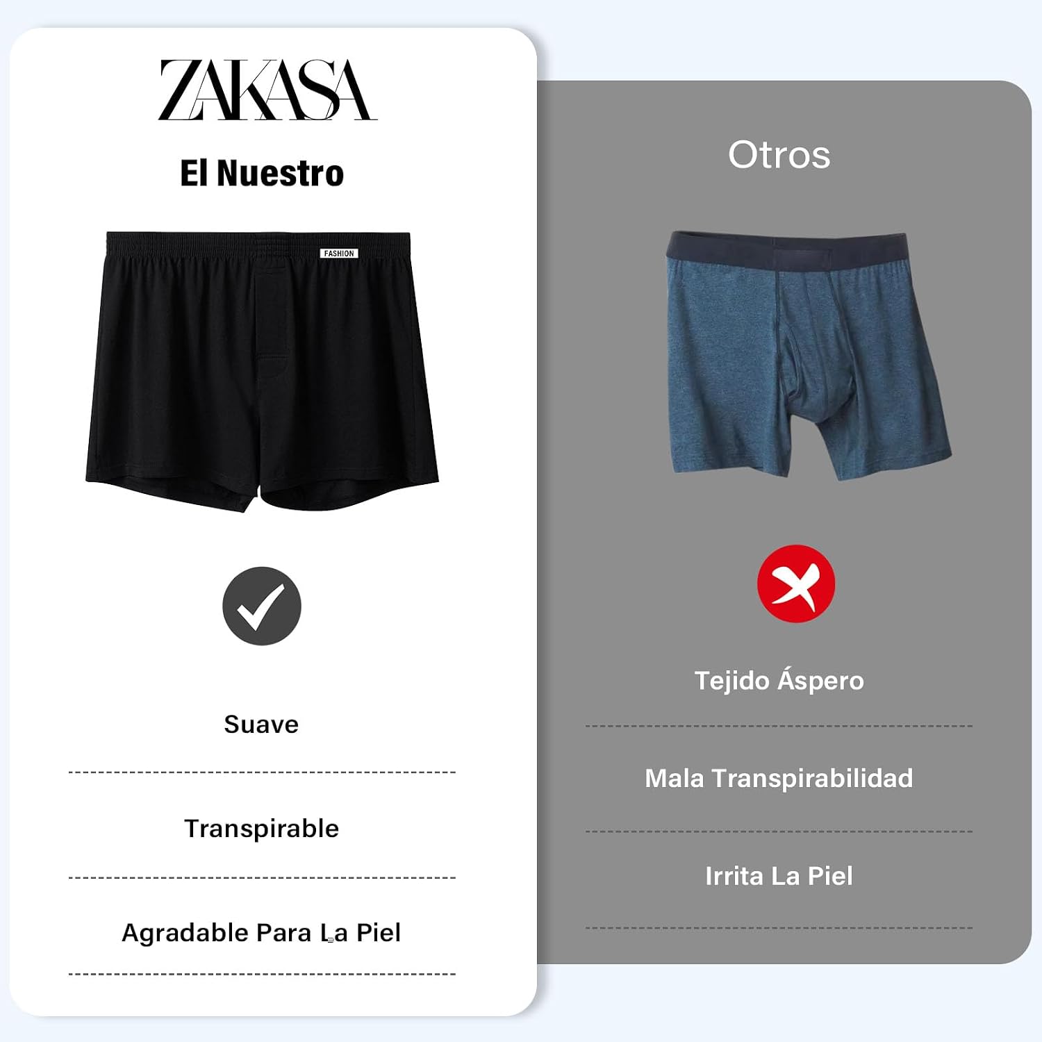 Thumbnail 5 de ZAKASA Calzoncillos Boxers Sueltos Hombre 3 pack