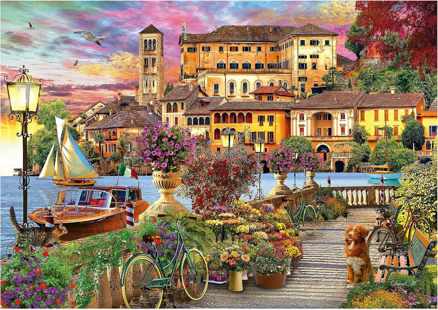 Thumbnail 1 de Educa Puzzle 1500 pièces pour adultes « Prommenade Italienne » (85 x 60 cm)