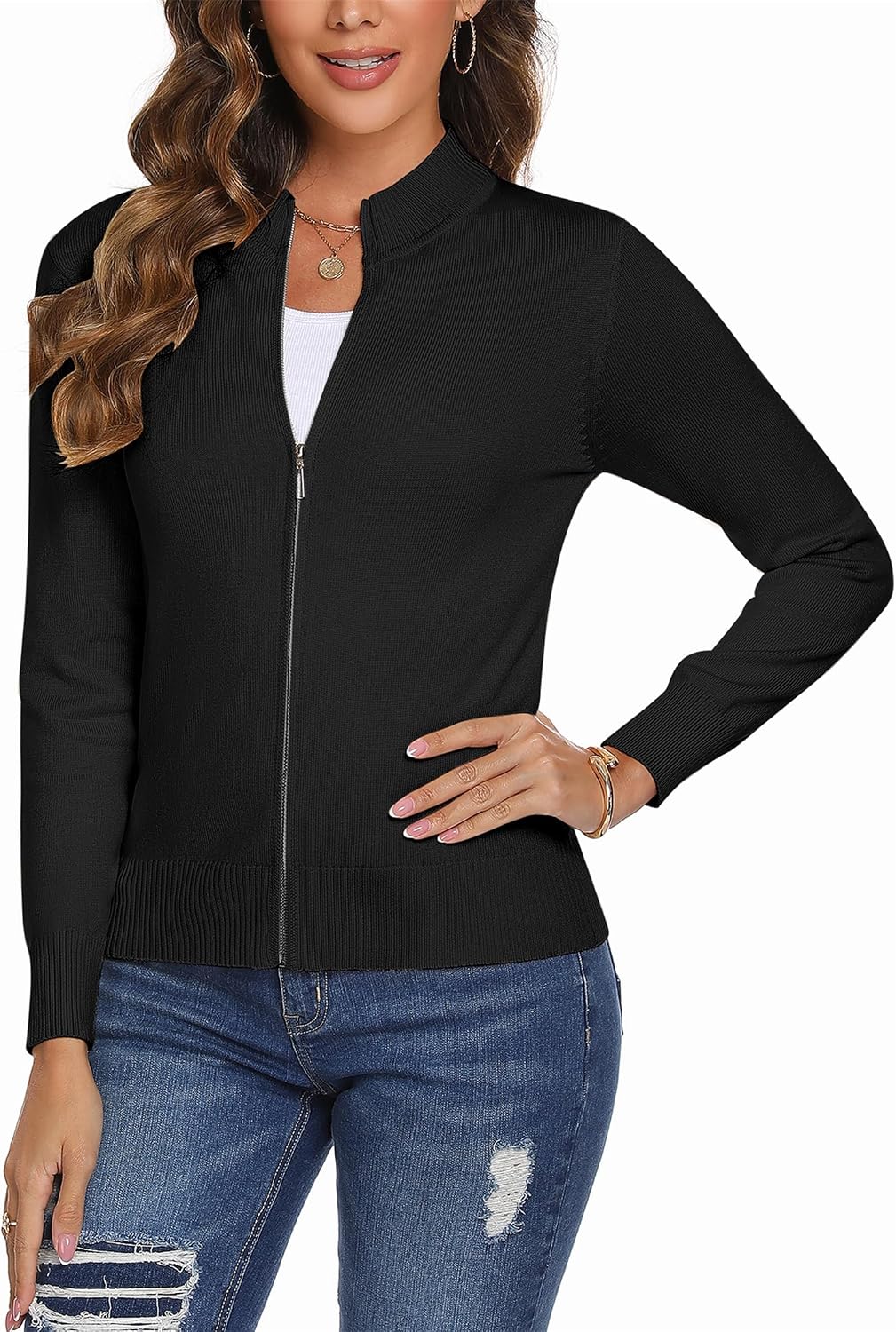 Thumbnail 6 de Totatuit zip-up knit sweater cardigan