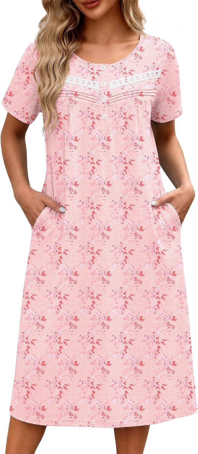 Thumbnail 6 de Ekouaer Women's Nightgown, Polyester-Spandex Blend