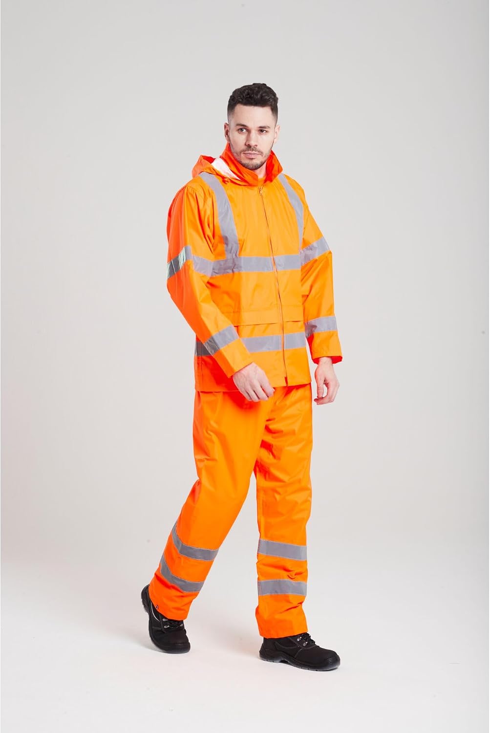 Detalle 2 de Portwest H440 Waterproof Hi Vis Rain Jacket Mens – Orange, 5XL