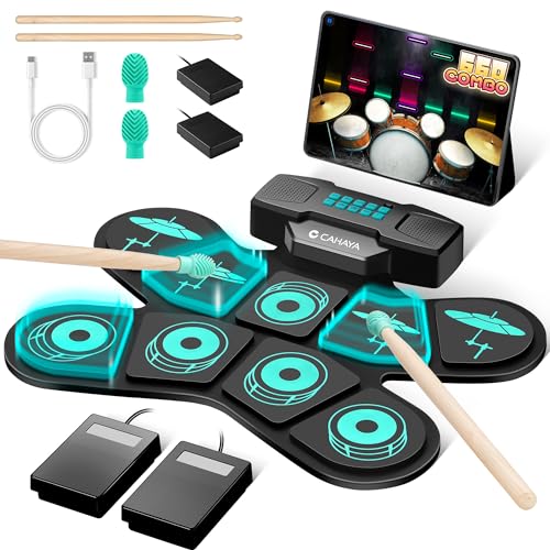 Detalle de CAHAYA Batteria Elettronica Portatile 9 Pad: pensata per bambini e principianti