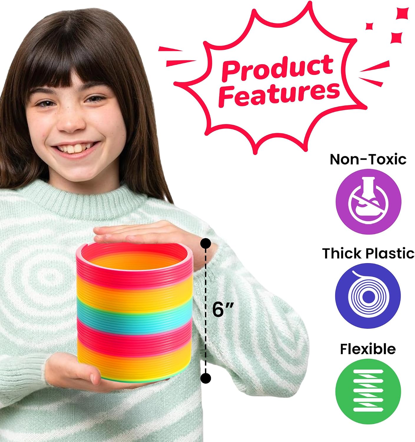 Detalle 2 de Jumbo Rainbow Spring Toy 6-Inch