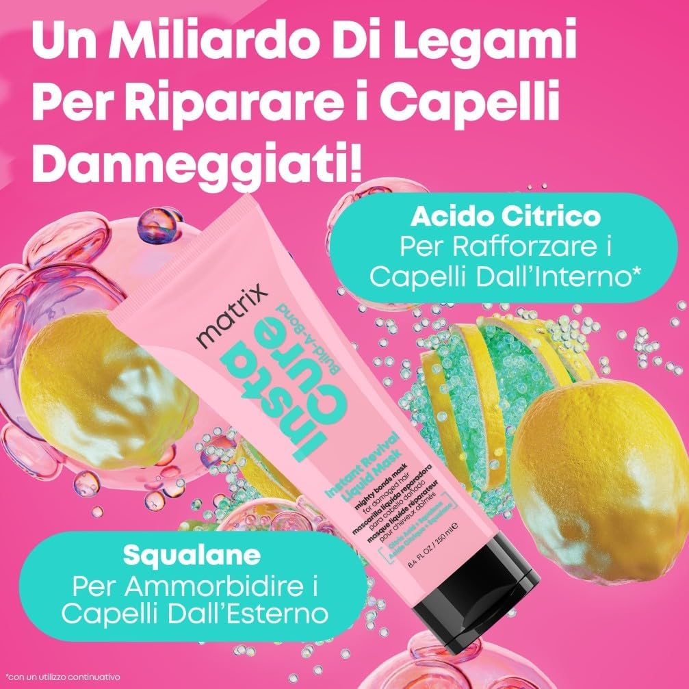 Detalle de Matrix Maschera Liquida Professionale per Capelli Danneggiati, Rinforzati dall'Interno (250 ml)