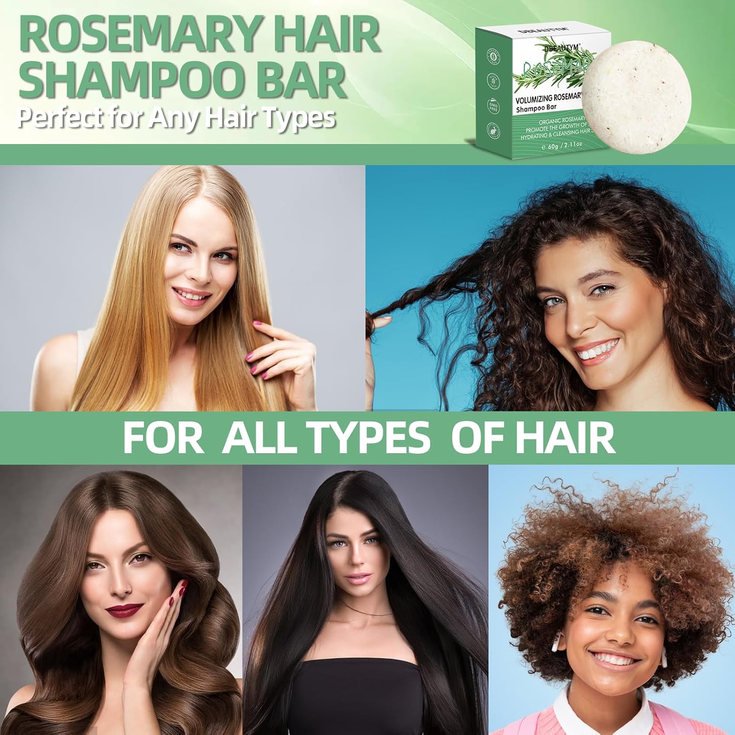 Thumbnail 5 de DBEAUTYM Rosemary Shampoo Bar 2-Pack