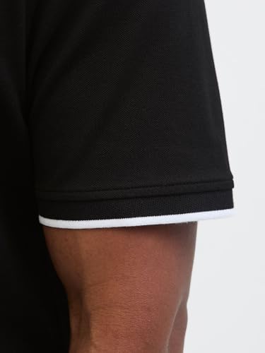 Detalle 2 de Jack & Jones Jjebasic Polo Ss Noos – Polo Hombre en Negro, Slim Fit, Talla M