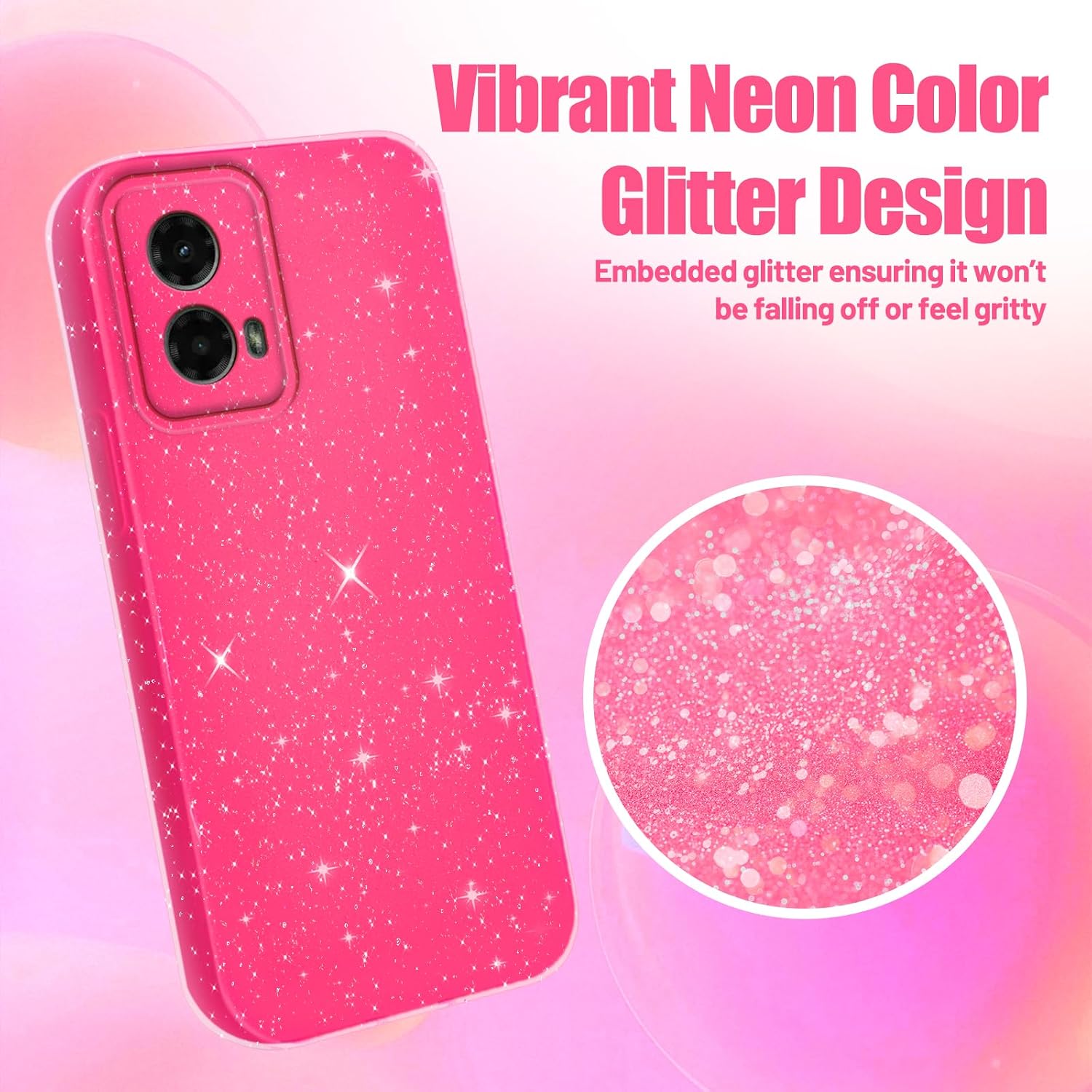 Detalle de NECTNALLO Glitter Phone Case for Motorola Moto G 5G 2024