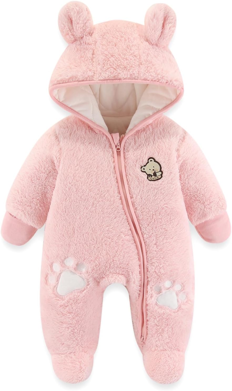 Detalle de JiAmy Newborn Winter Hooded Romper 0-12m