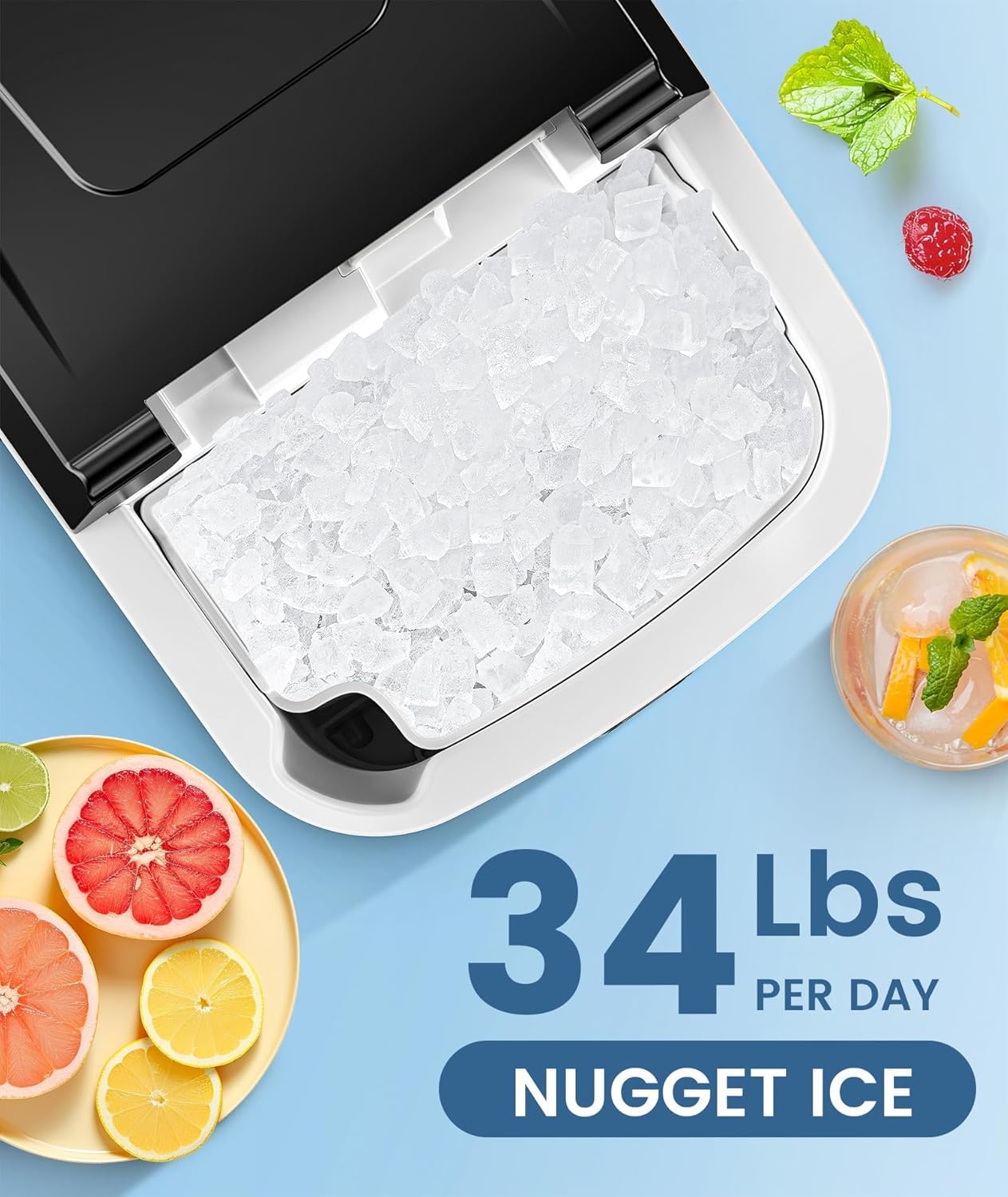 Thumbnail 4 de Antarctic Star HZB-15N/S Countertop Nugget Ice Maker, 34 lbs/24h