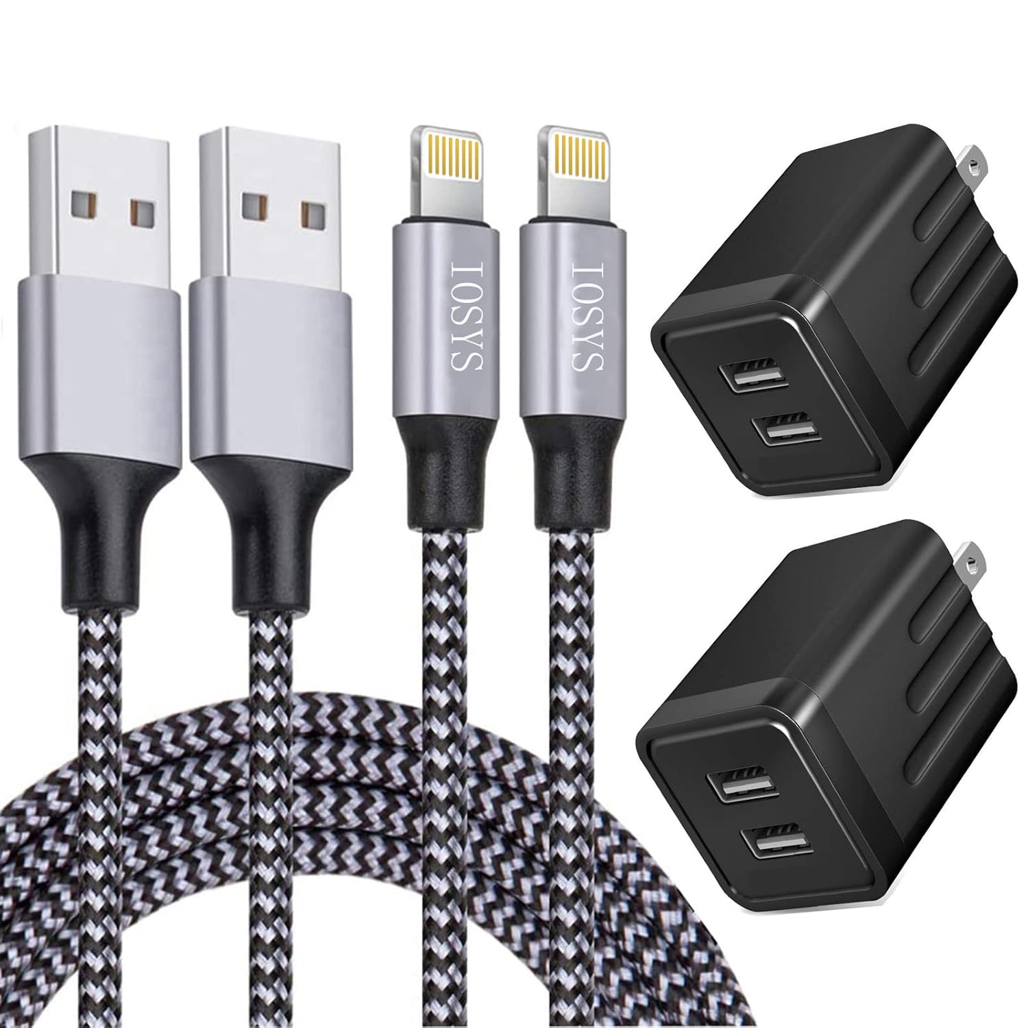 iPhone Fast Charger 2Pack with 6FT Cable