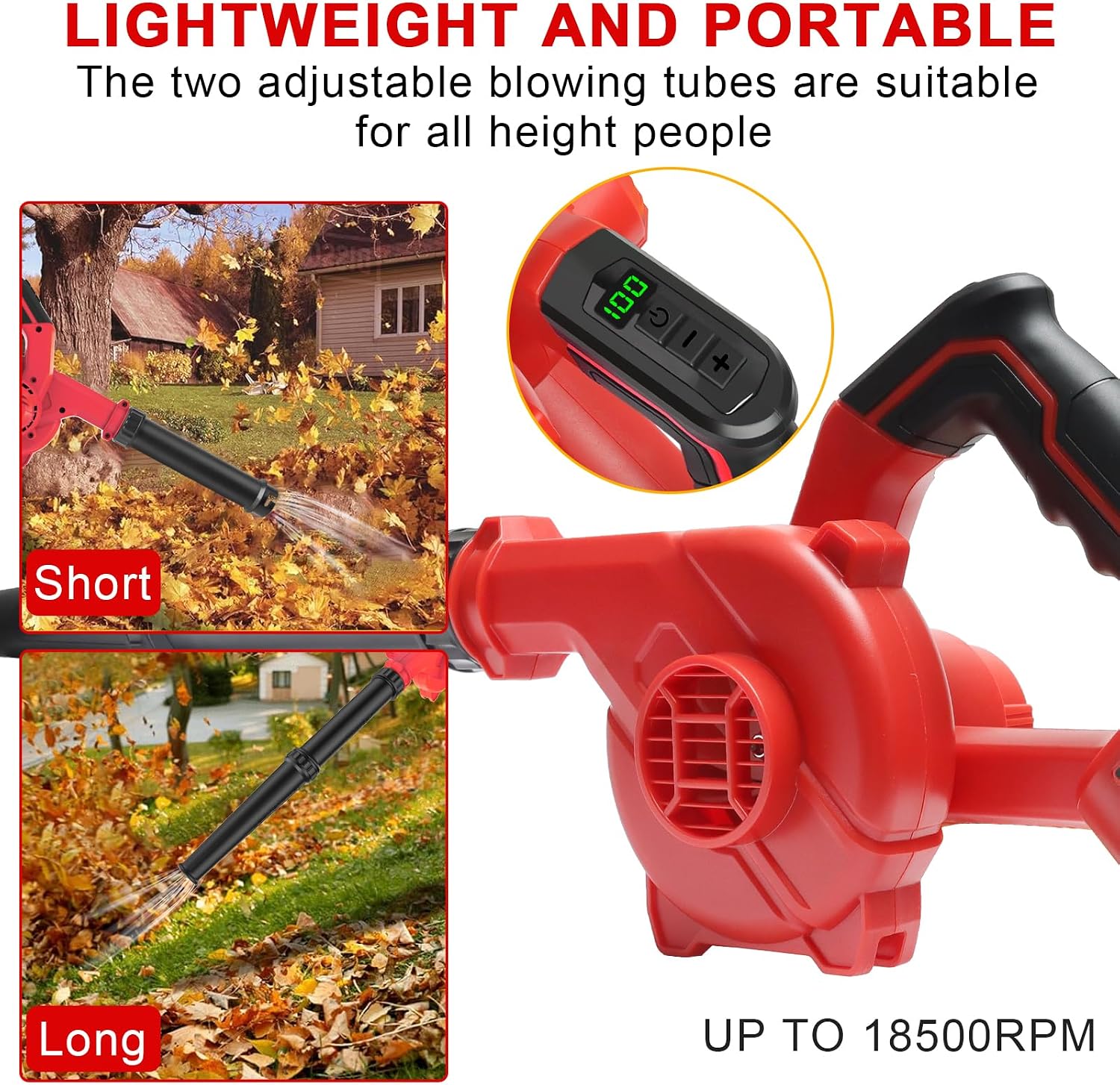 Thumbnail 4 de Powarobor YN-8081-ML Cordless Leaf Blower, 18V with Adjustable Speed