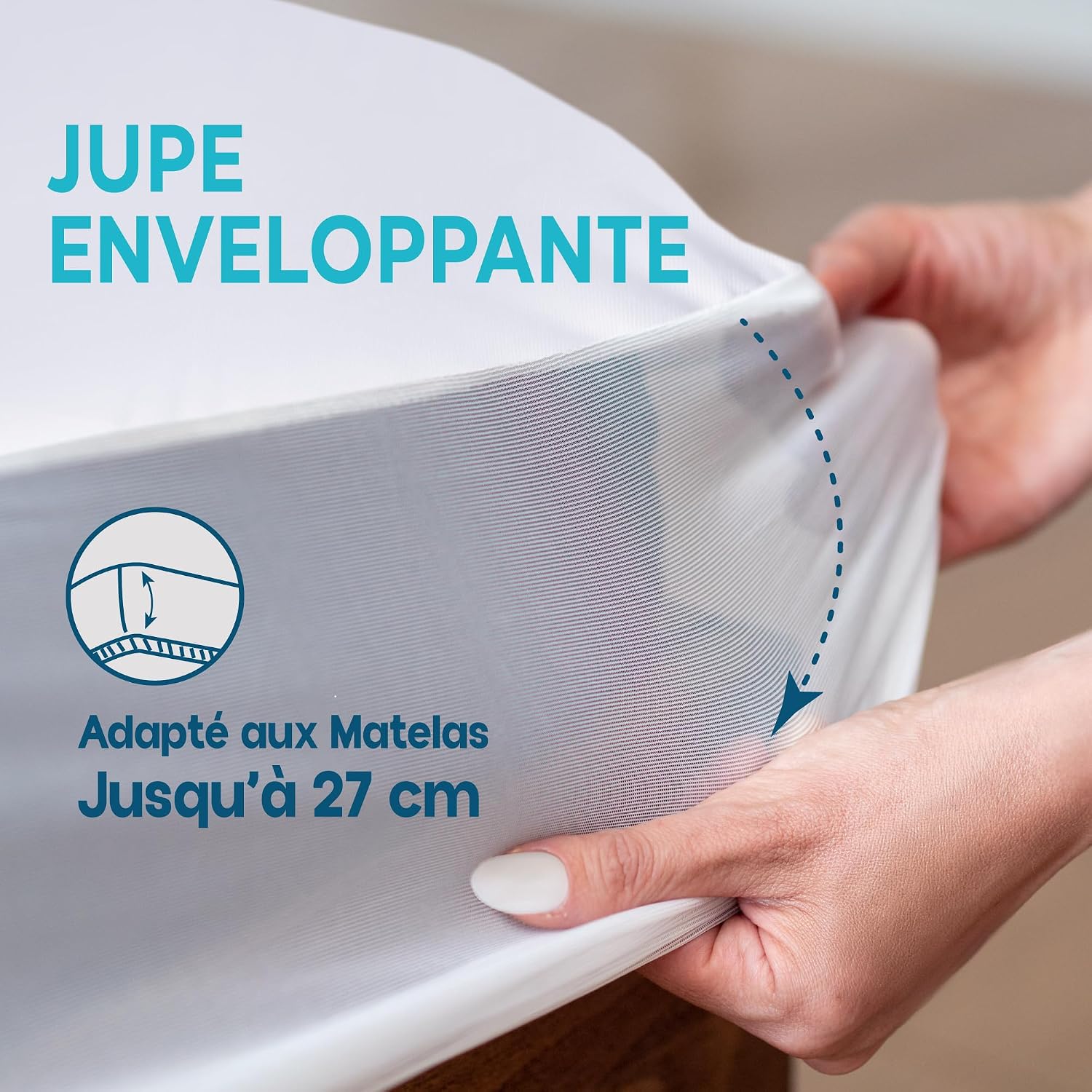 Detalle 2 de Twinzen Protege Matelas 140x200 imperméable