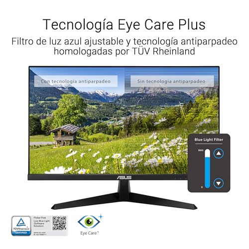 Detalle de ASUS VY249HGR: Monitor Eye Care Gaming IPS FHD de 23,8 pulgadas