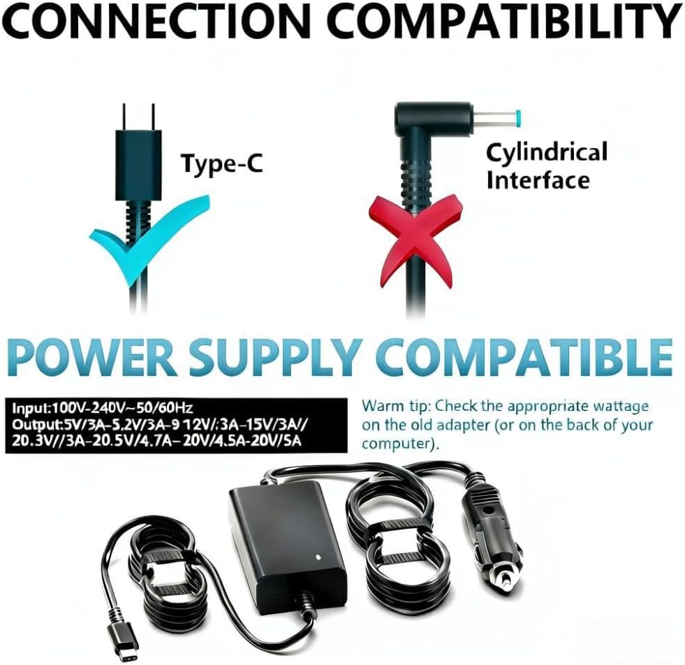 Thumbnail 5 de Hafiuege 12V/24V 100W USB-C Car Laptop Charger