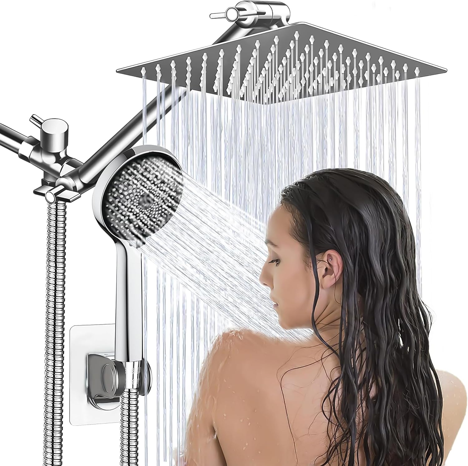 Detalle de 8" Rain Shower Head with Handheld Combo