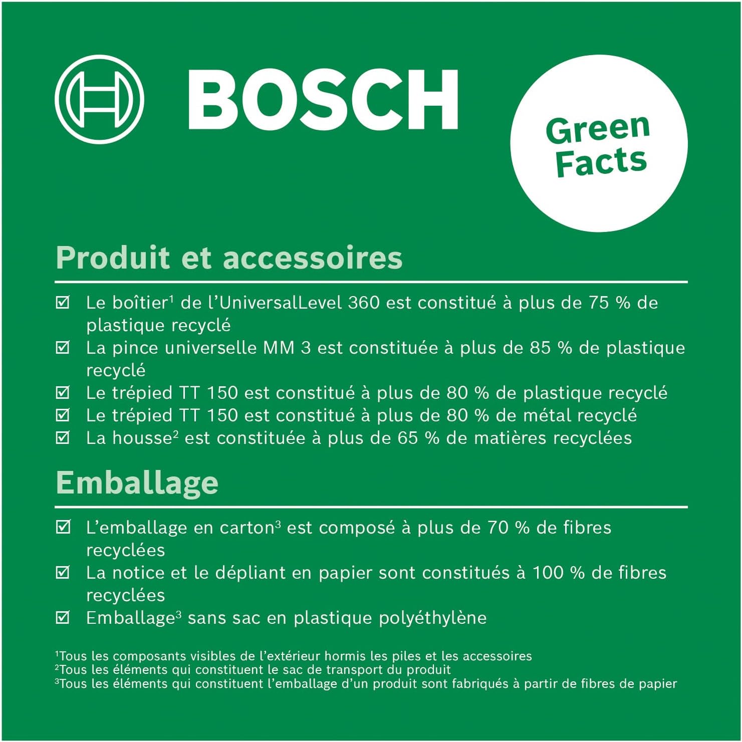 Thumbnail 2 de Bosch UniversalLevel 360 : niveau laser lignes vertes 360° avec trépied premium et pince MM 3