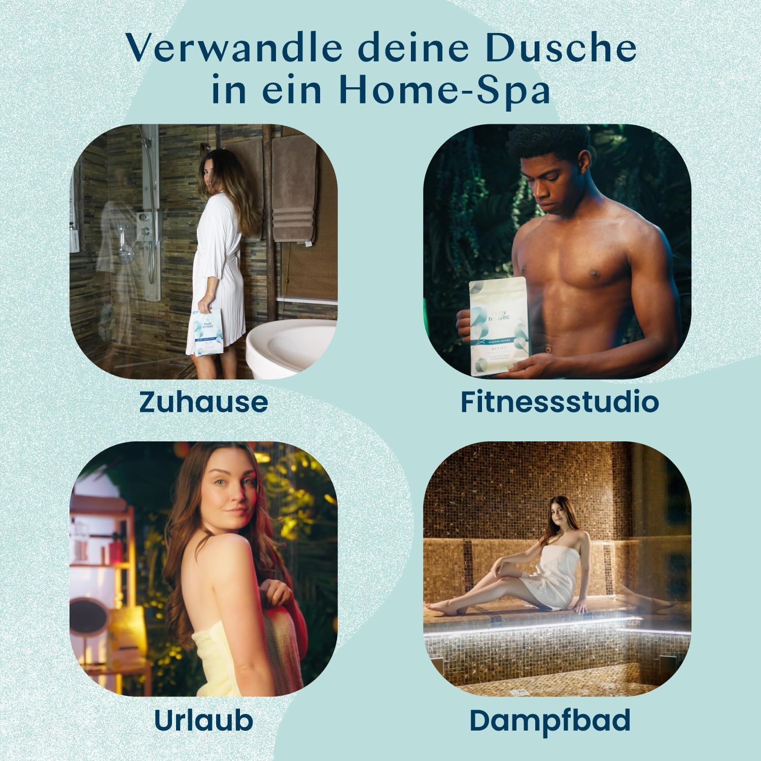 Thumbnail 6 de Body Restore Duschdampfer Aromatherapie 15er Pack (Eukalyptus) – Spa-Geschenk für Zuhause