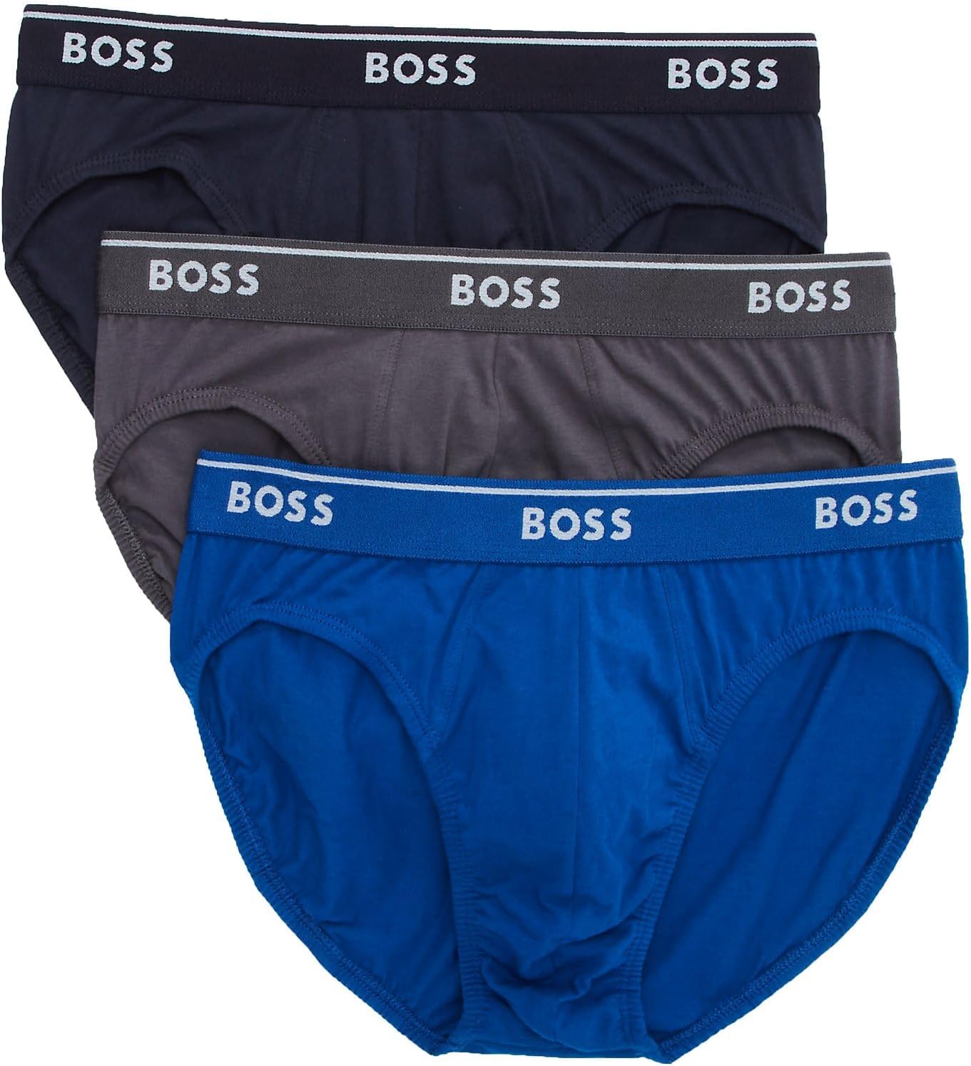 Detalle de Hugo Boss Herren-Slips aus Baumwolle (3er-Pack) – Modell 50475273