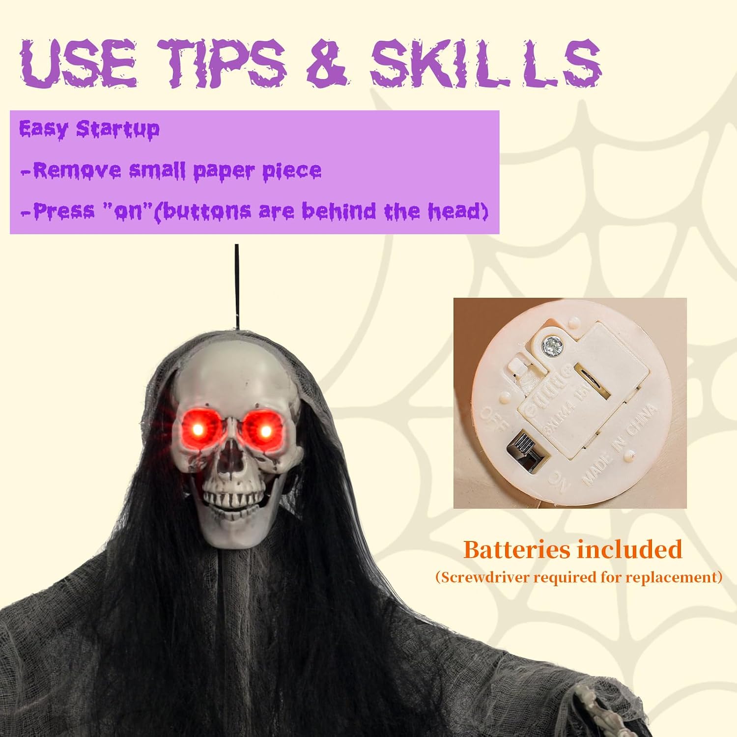 Thumbnail 4 de Hanging Halloween Ghost Decorations, 3-Pack