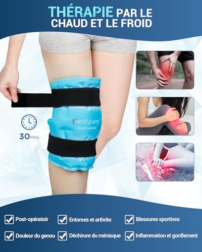 Detalle de Comfytemp Poche de Glace pour Genou Réutilisable — Thérapie Chaud/Froid