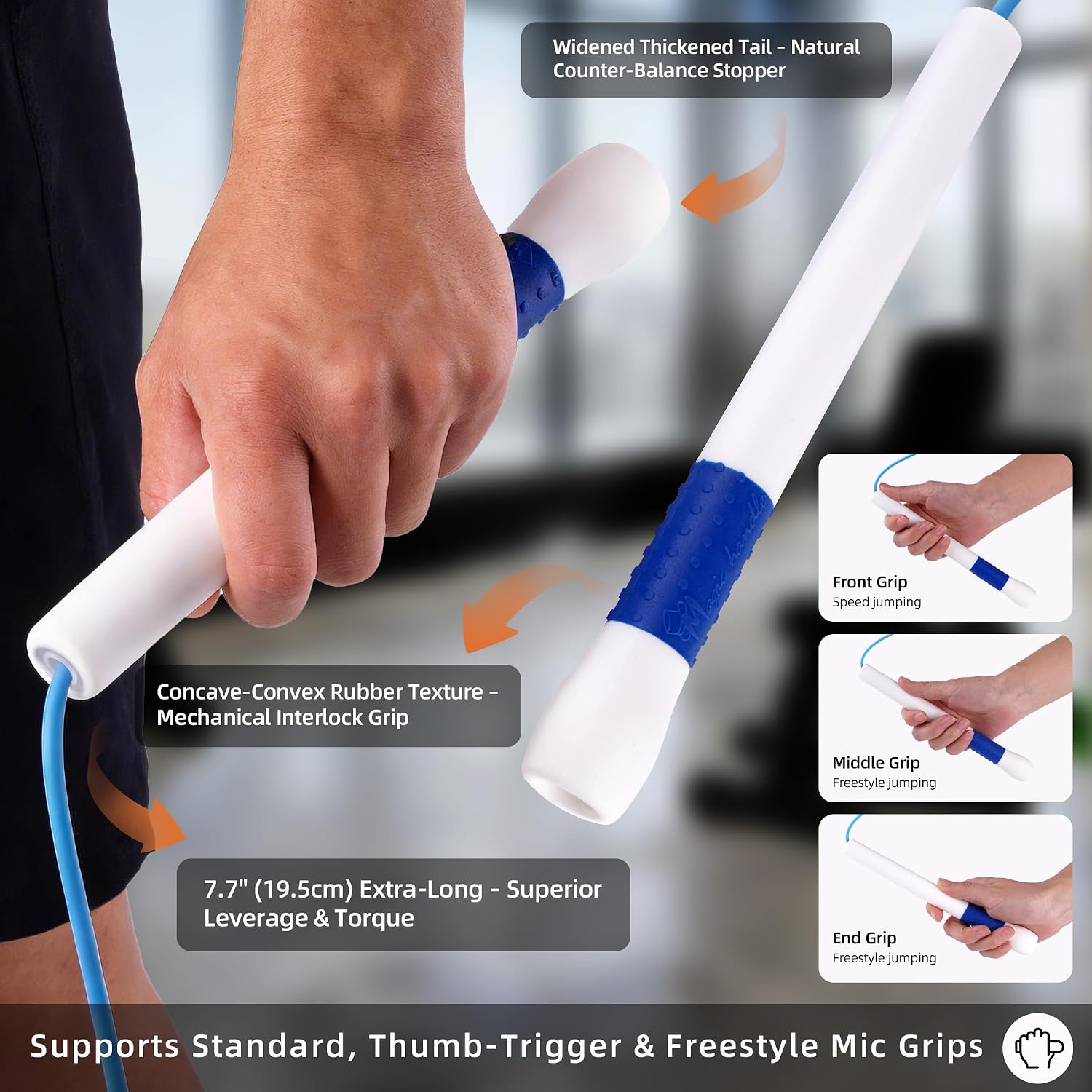Detalle de JUMP Yuedong YDP-031 Jump Rope with 19.5 cm Ergonomic Handles