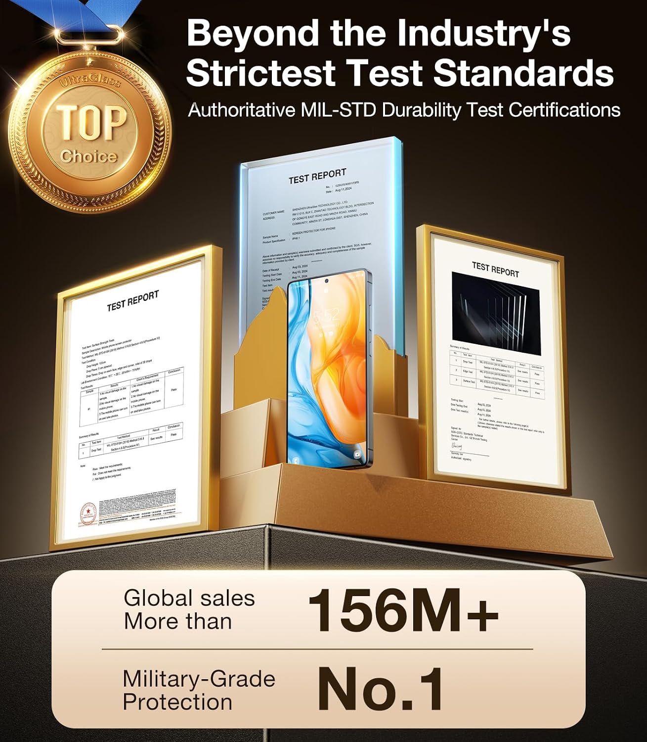 Thumbnail 1 de UltraGlass TOP 9H+ Armor Screen Protector for Samsung Galaxy S25+, 2-Pack