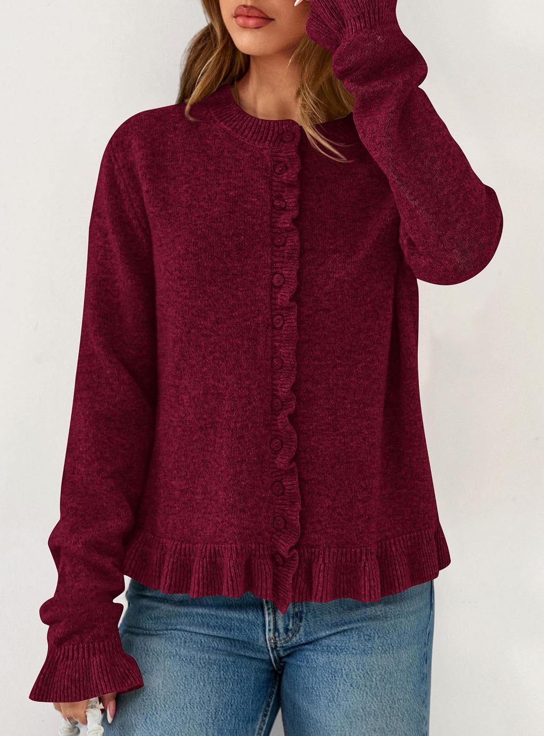 Thumbnail 6 de PRETTYGARDEN Cropped Cardigan Sweater
