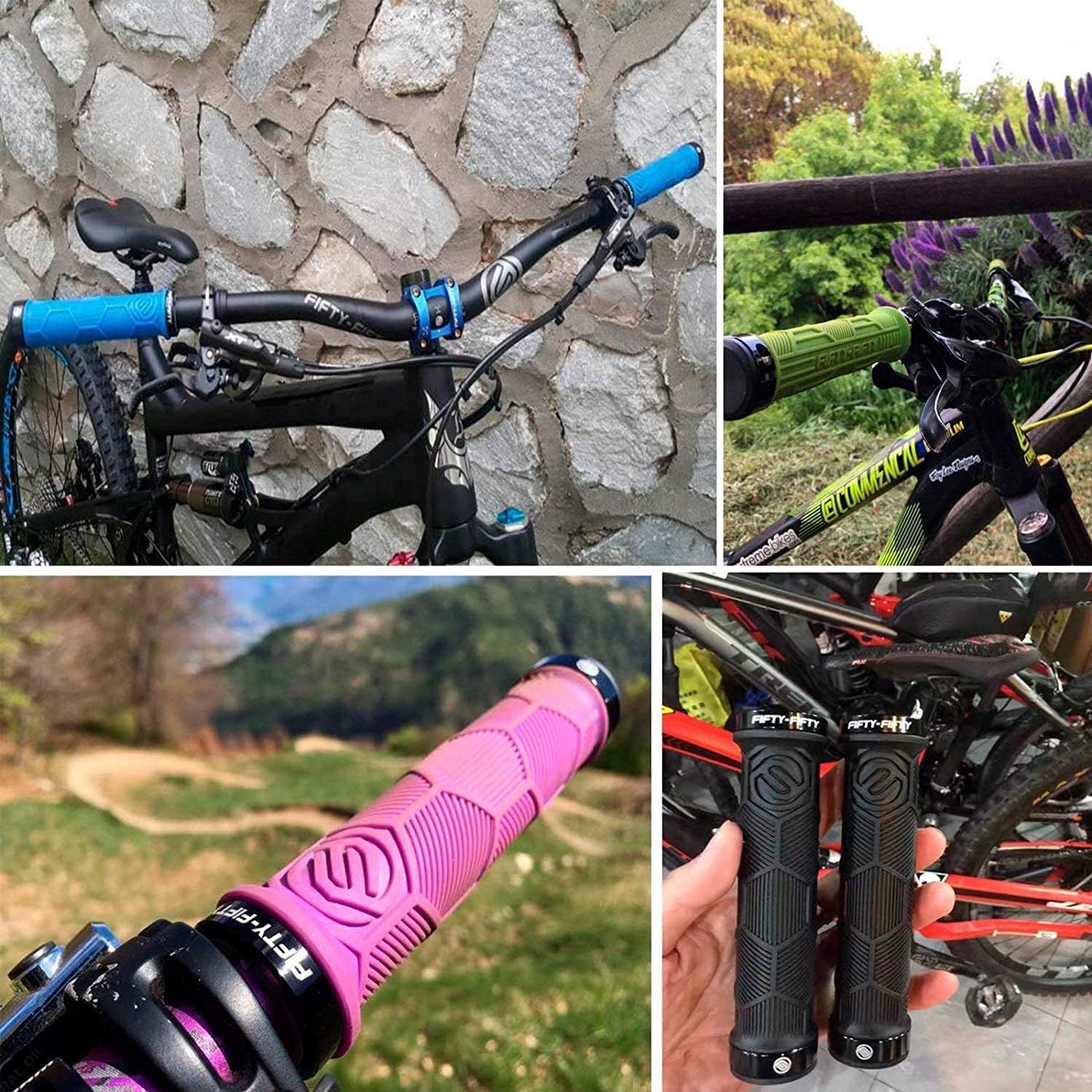 Thumbnail 5 de FIFTY-FIFTY MTB Griffe: Double Lock-on Fahrradgriffe mit rutschfestem Gummi