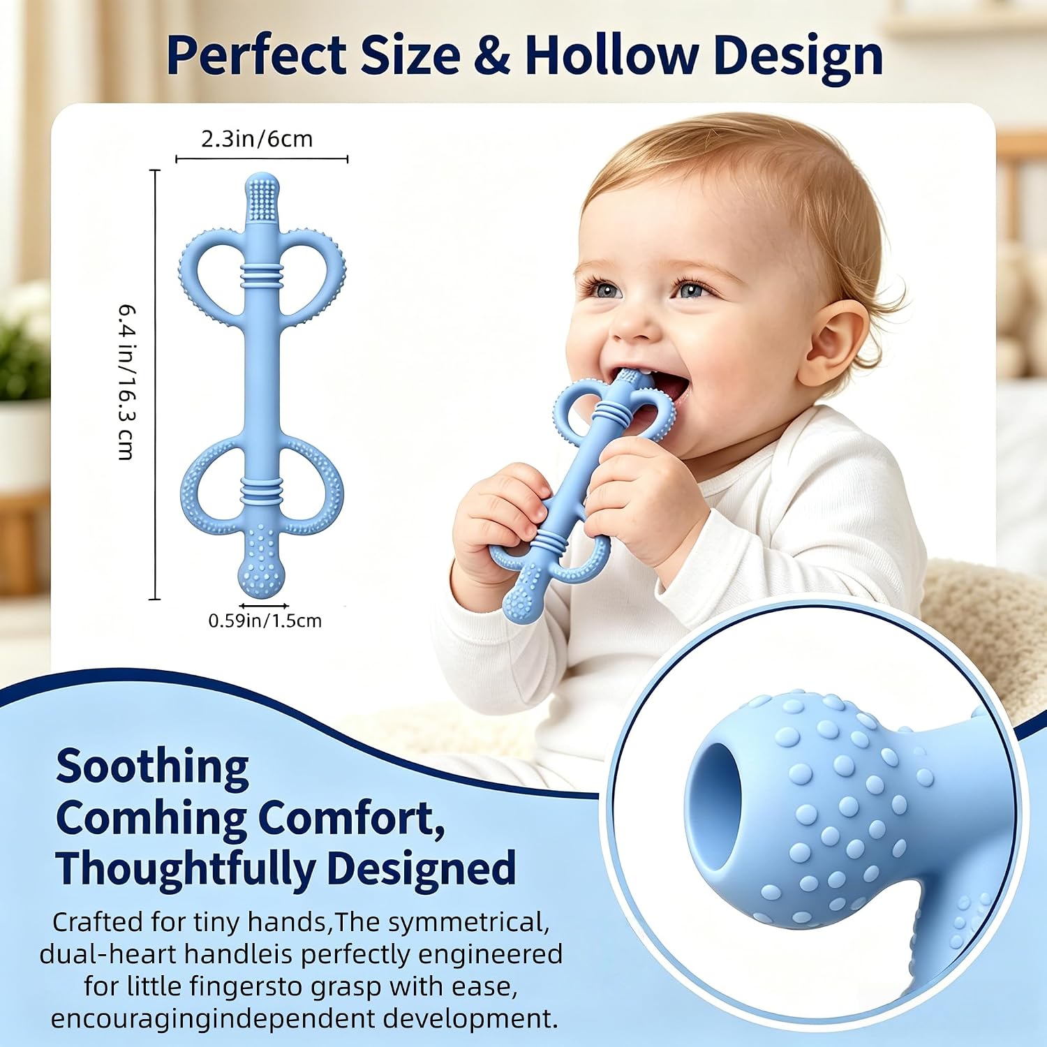 Detalle de MACLUD Silicone Teething Tubes, 3-Pack