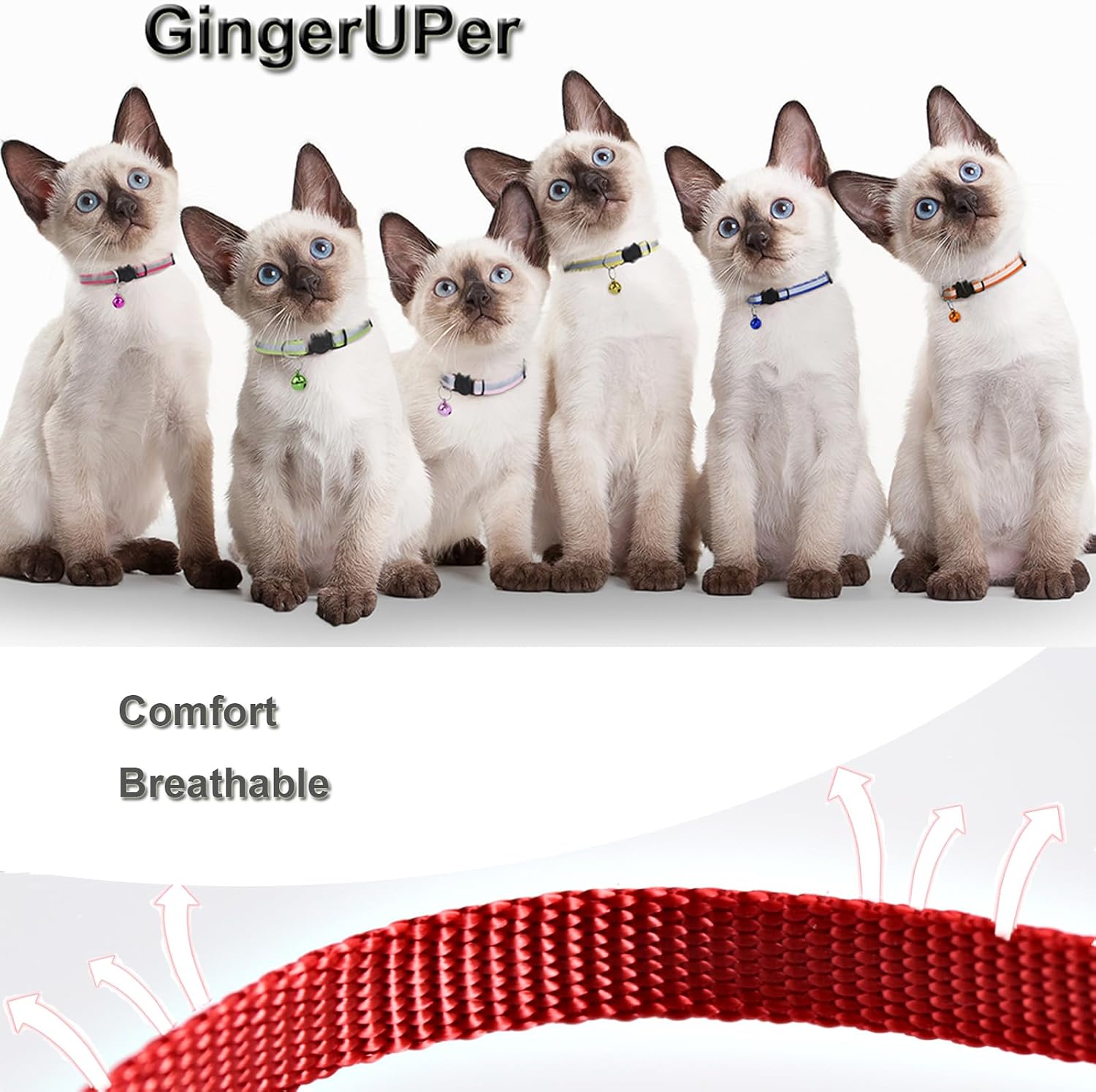 Thumbnail 5 de 12 Paquetes Collar gato Reflectante con Hebilla