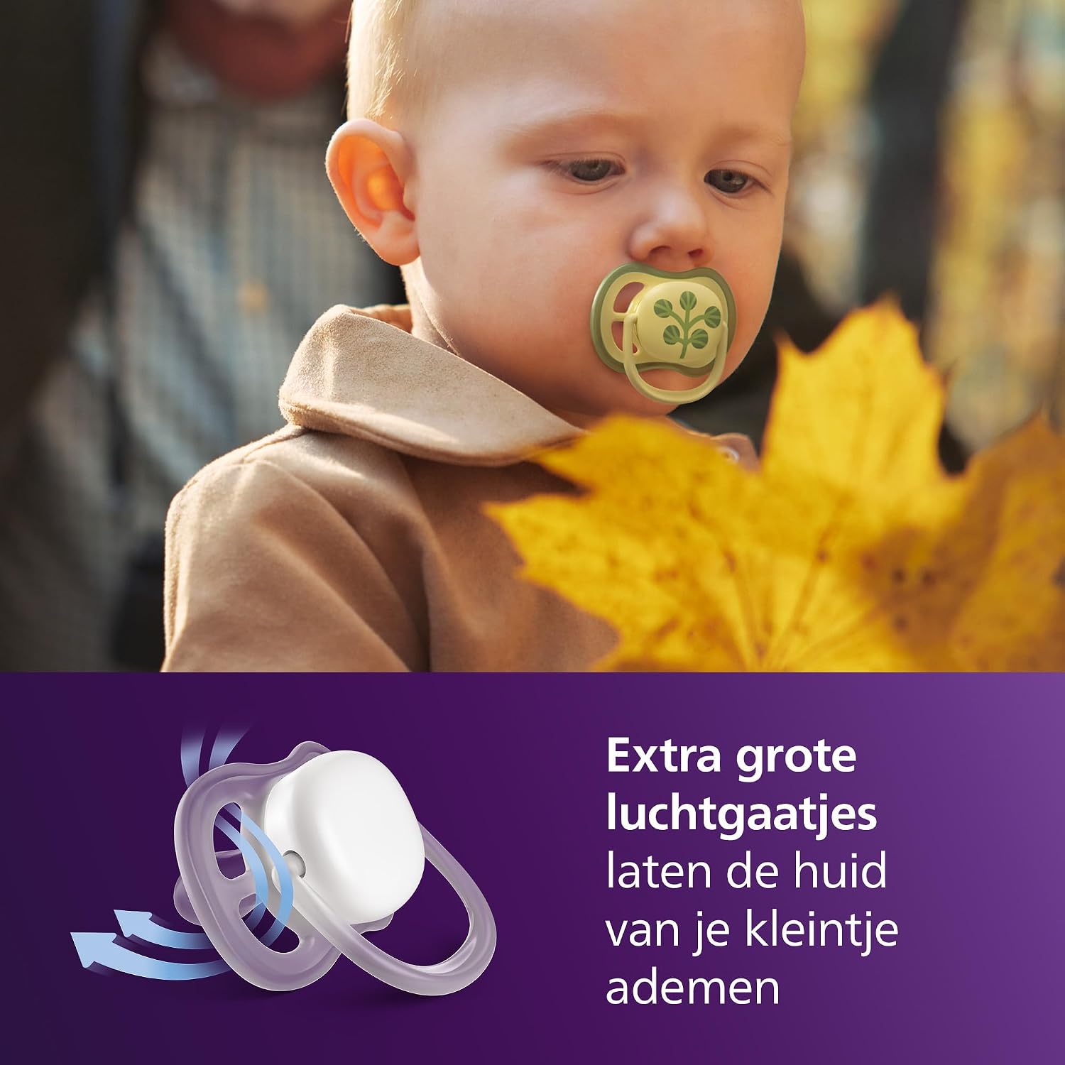 Detalle de Philips Avent Ultra Air SCF349/55 fopspenen, 18+ maanden, siliconen, 4 stuks