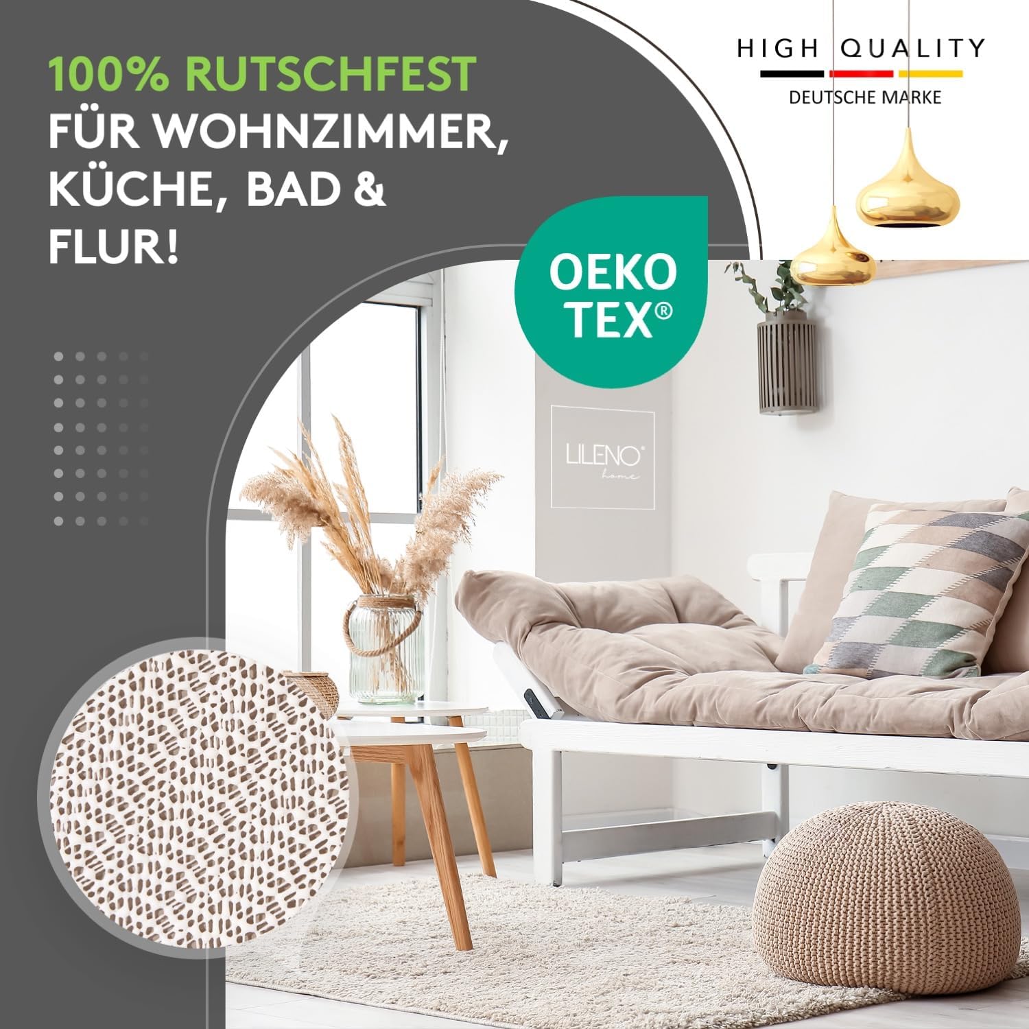 Thumbnail 2 de LILENO HOME Base antideslizante para alfombra 🧷 40x60 cm