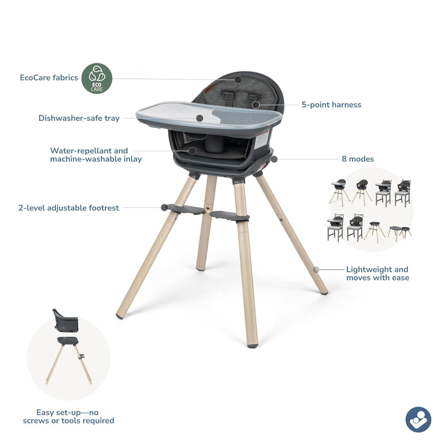 Detalle de Maxi-Cosi Convertible High Chair 8-in-1
