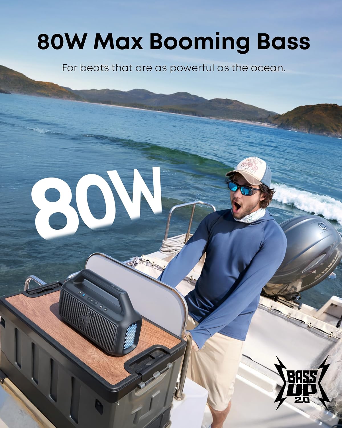 Detalle de Anker soundcore Boom 2 A3138 Portable Speaker, 80W, IPX7 Waterproof