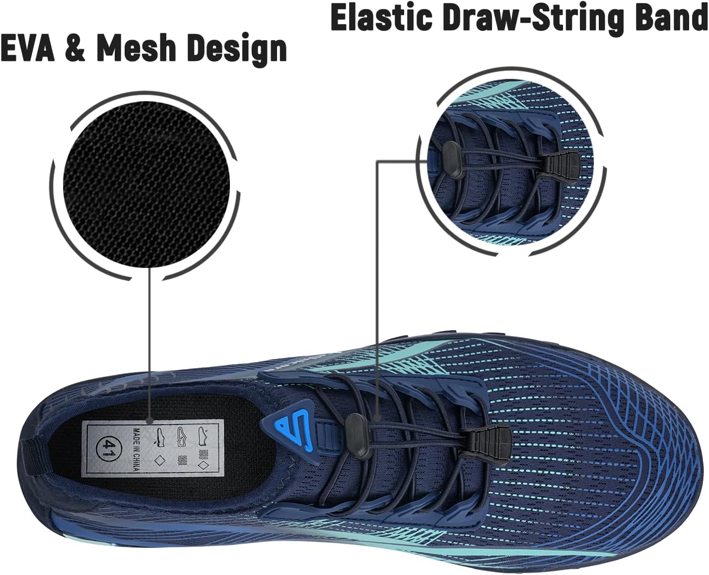 Detalle de Water Shoes Aqua Beach – Quick-drying barefoot-style swim shoes for pool, boating, surf, diving and yoga