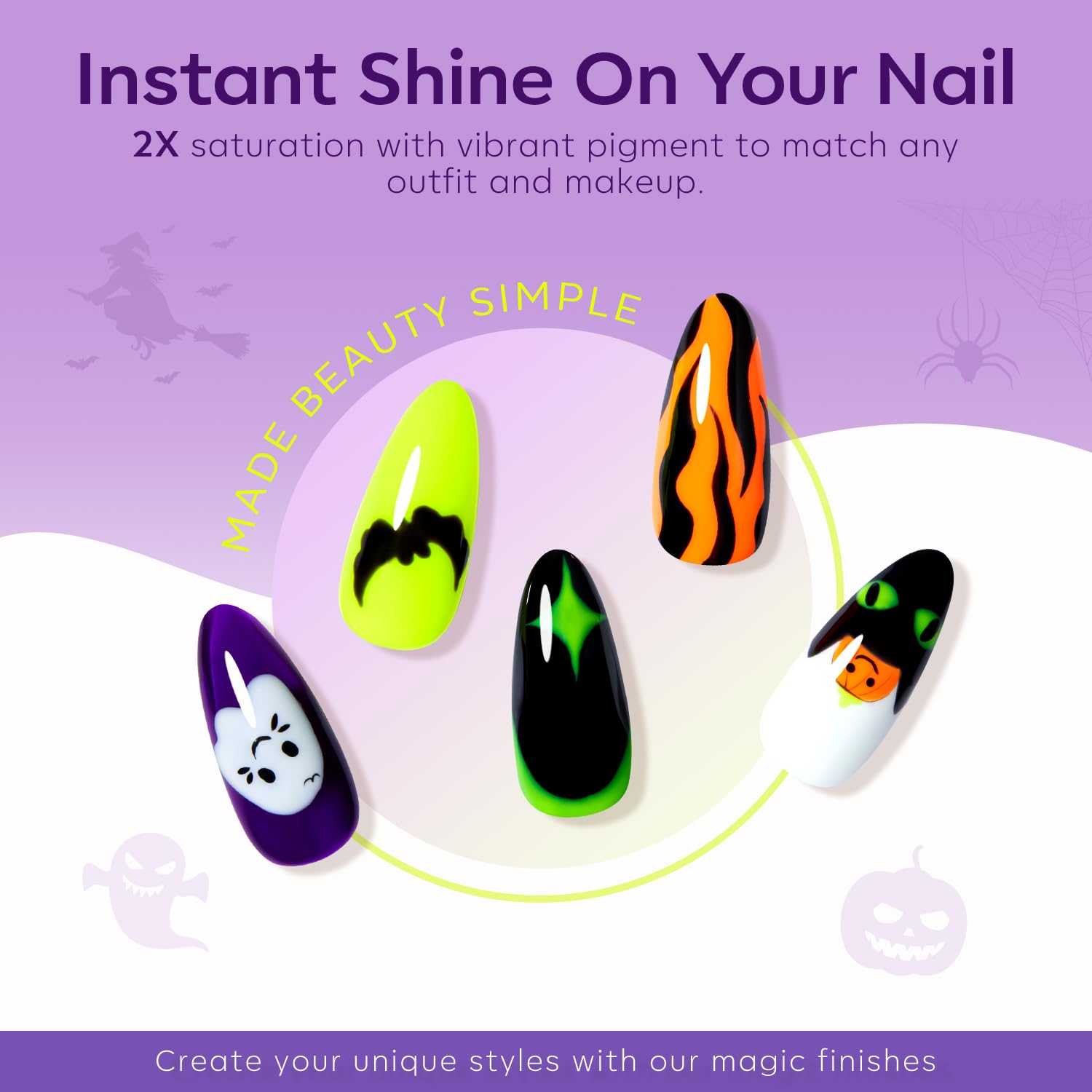 Detalle 1 de Modelones Neon Gel Nail Polish Set, 6 Colors