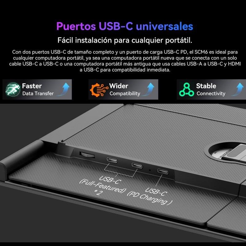 Detalle 2 de Monitor Blackview 14" FullHD 60Hz IPS USB-C PD 100 W Altavoces