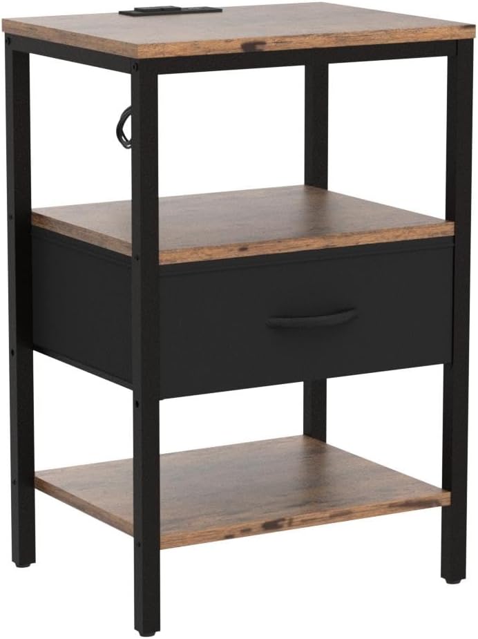 Thumbnail 5 de SUPERJARE Nightstand Set of 2 with Charging Station 🛋