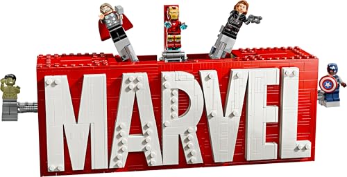 Thumbnail 9 de LEGO Marvel Logo e Minifigure: set 76313, il logo Marvel con 5 leggende Avengers in 3D