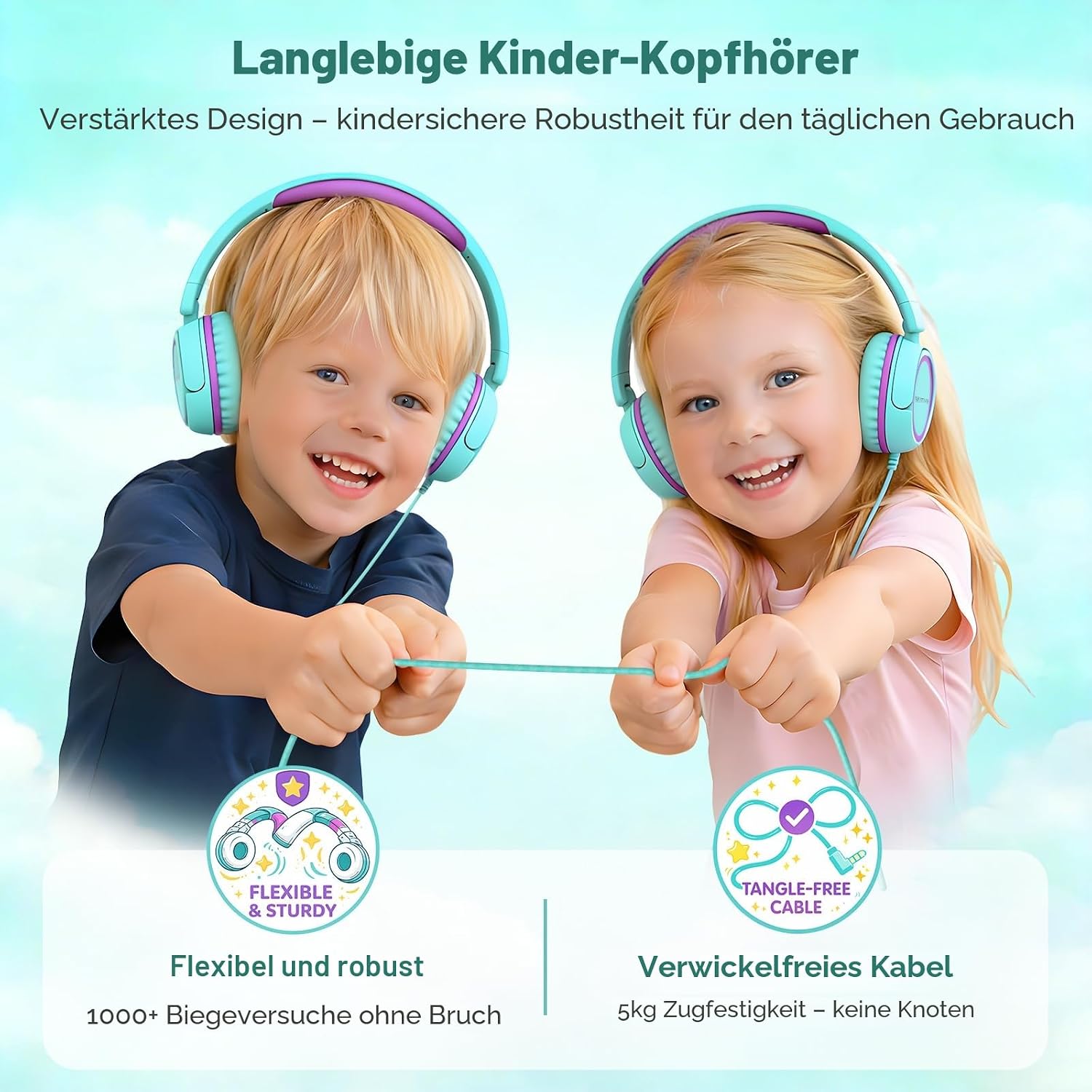 Thumbnail 4 de IMYB Kinderkopfhörer mit Kabel, 3,5 mm, 60 g, Grün