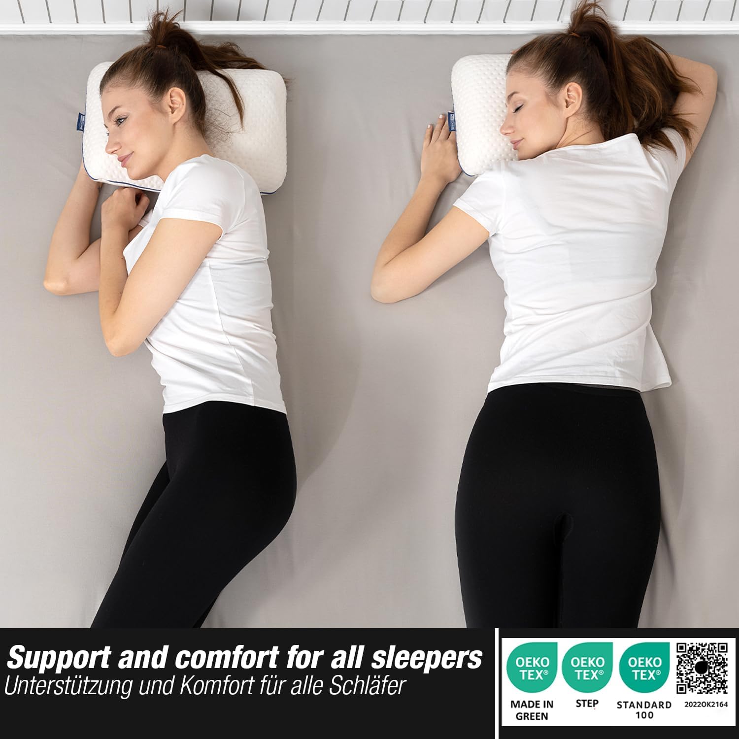 Thumbnail 4 de Marcolumb Cuscino da viaggio: supporto ergonomico per il collo in memory foam con federa termoregolante
