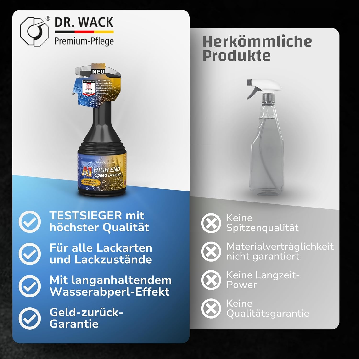 Thumbnail 5 de DR. WACK A1 HIGH END Speed Detailer 500 ml – Hochglanz-Lackpflege mit Abperl-Effekt