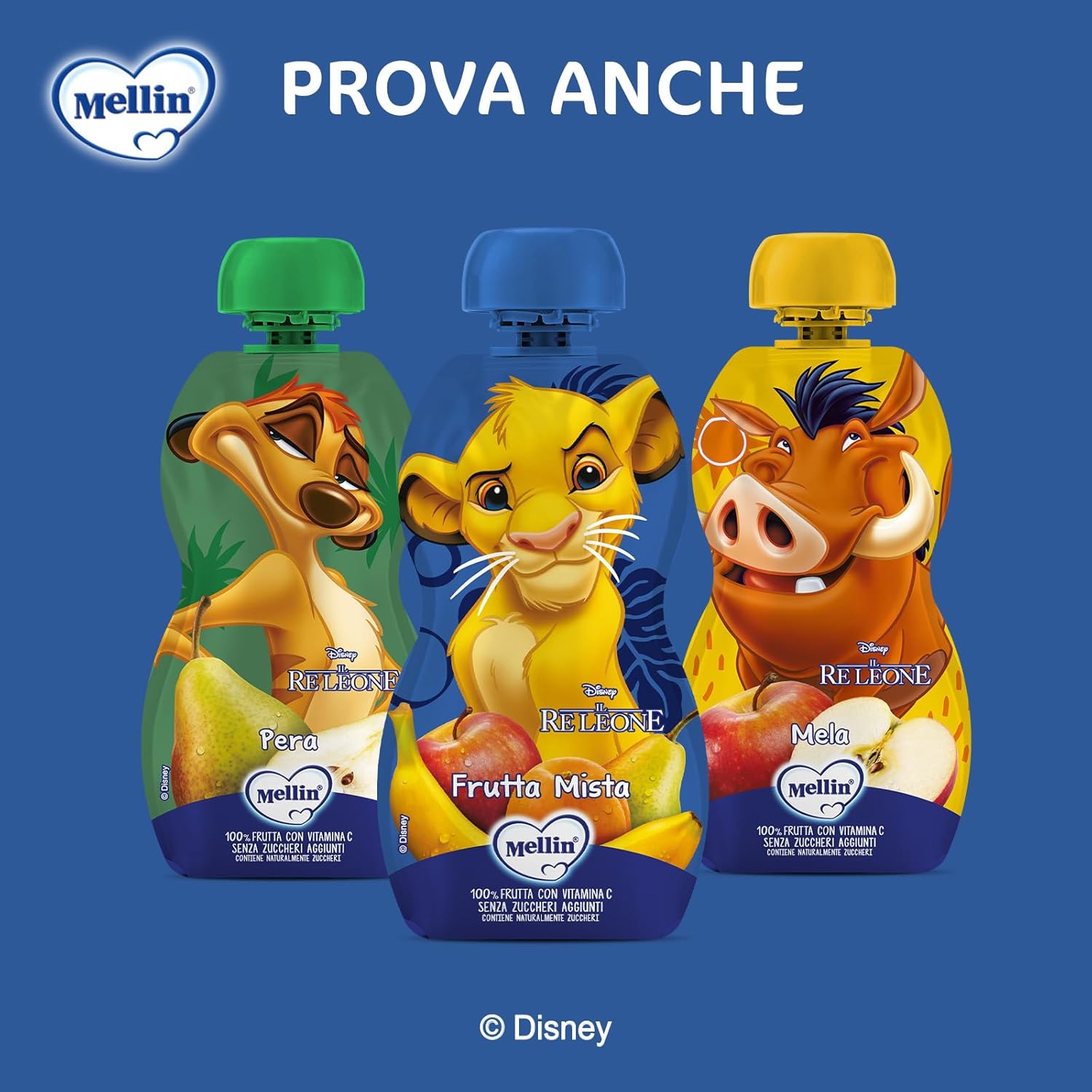 Thumbnail 4 de Mellin Pouch Disney Re Leone Merenda Frutta Mista – 6 Confezioni da 110 g