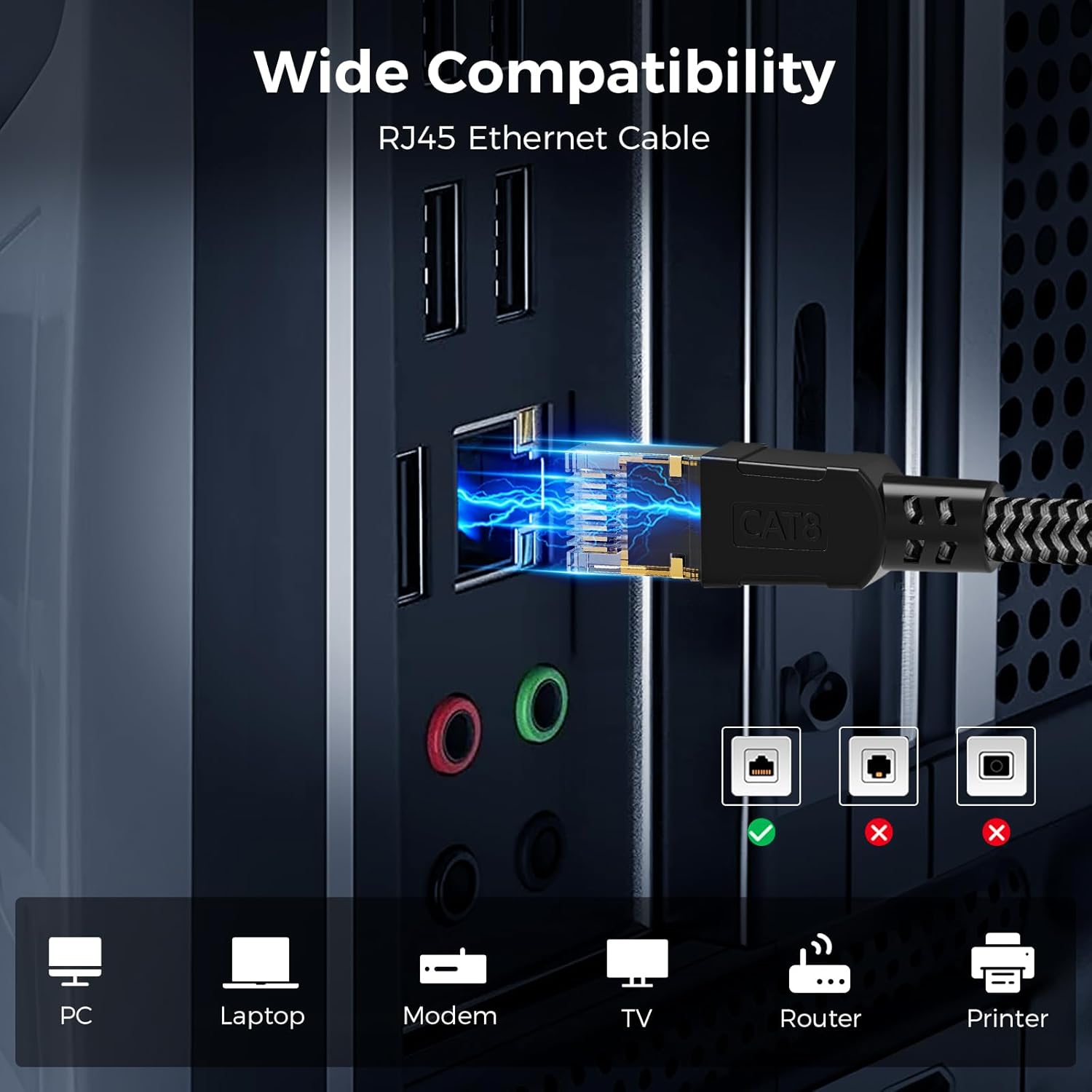 Thumbnail 6 de CABNEER Cat 8 Ethernet Cable 5m