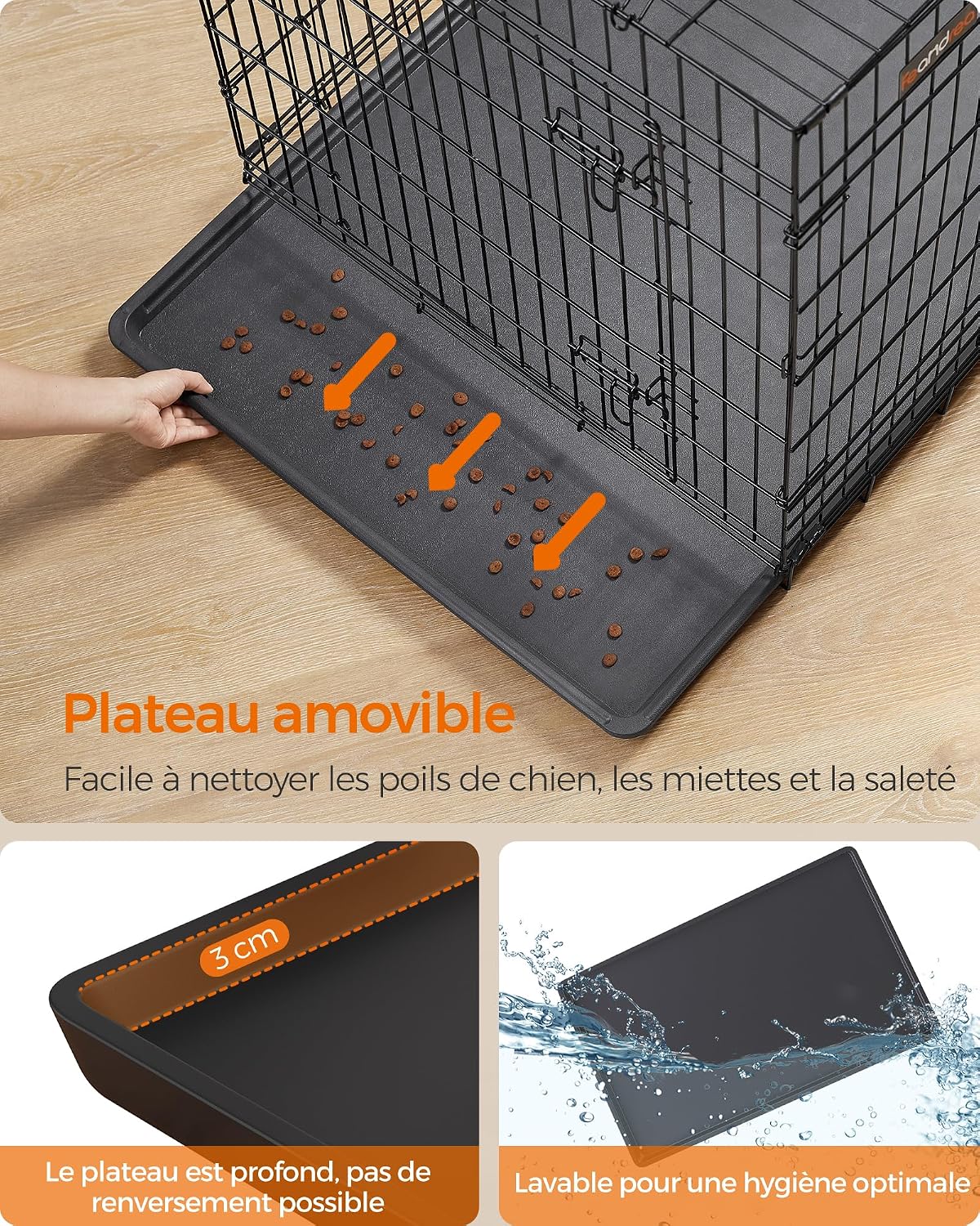 Thumbnail 5 de Feandrea PPD054B01 Cage pliable pour chien Taille XXXL 136 x 79 x 87 cm