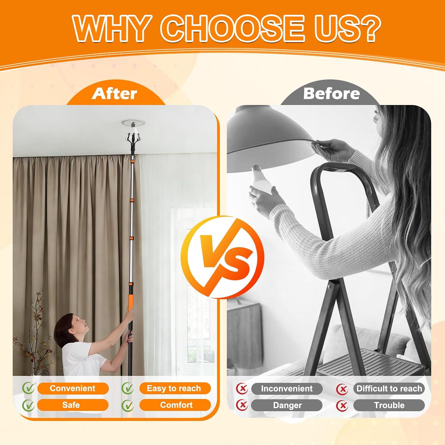 Detalle de SISUPASSIE 6m Paint Roller Extension Pole: Practical Reach for DIY Tasks