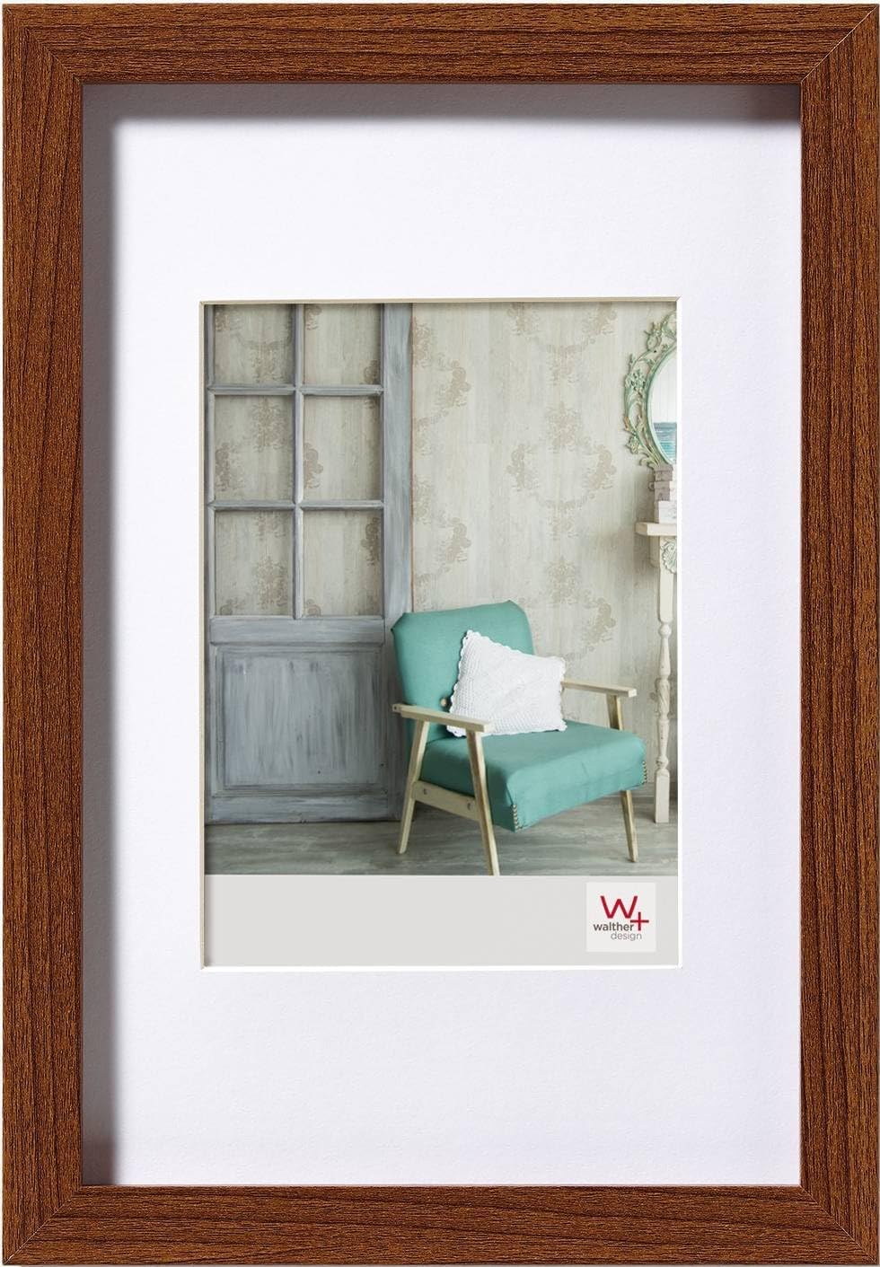 Detalle de Walther Cadre Photo Design Noyer 40 x 60 cm – Stockholm Cadre en Bois EA460N