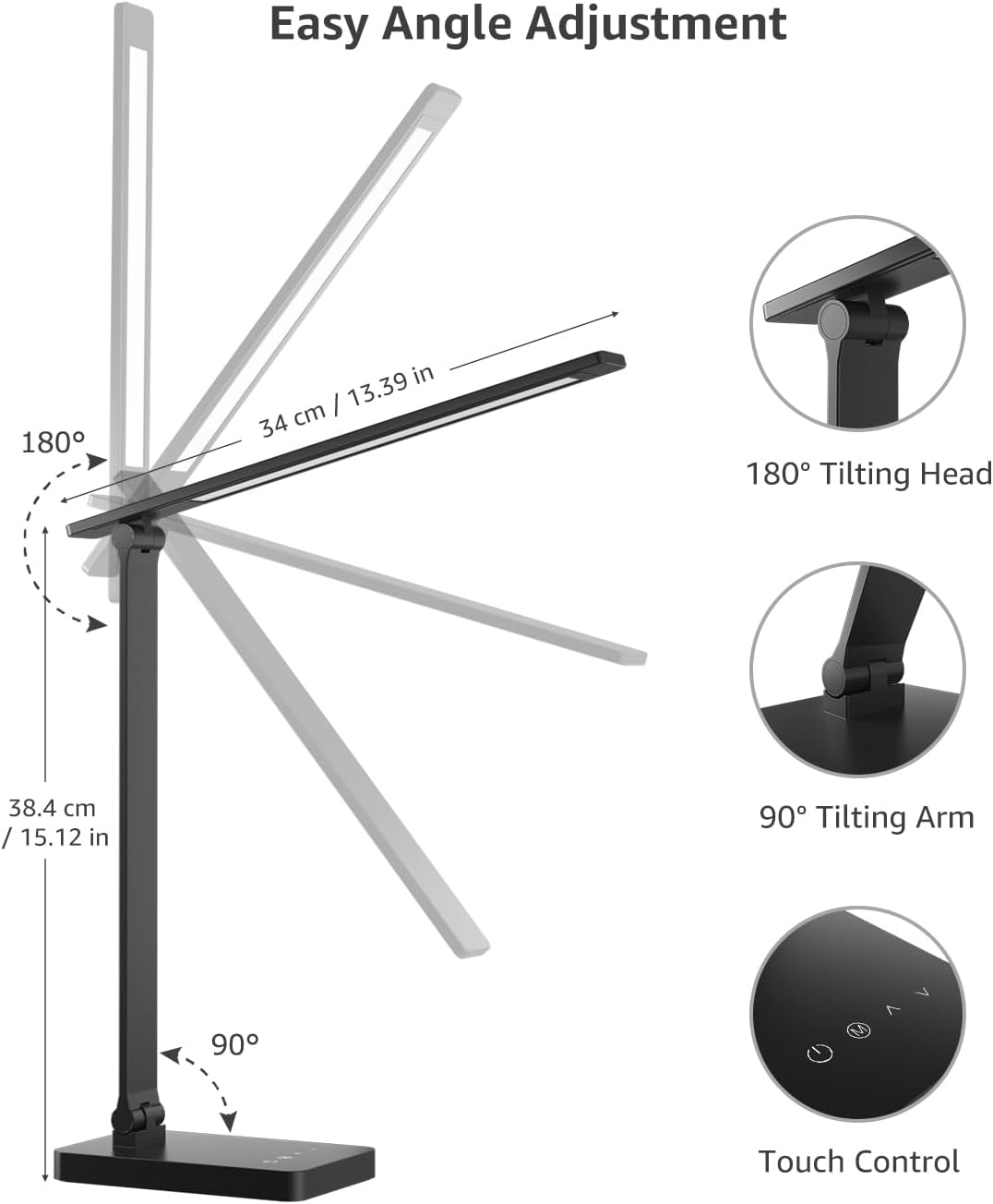 Thumbnail 4 de Lepro Desk Lamp 9.2W dimmable LED desk lamp